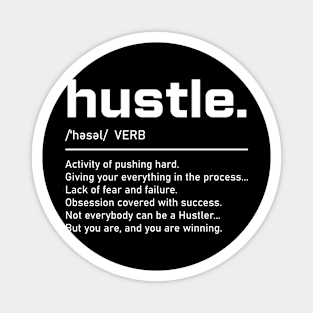 Simply Hustle Mens trendy black tshirt Magnet